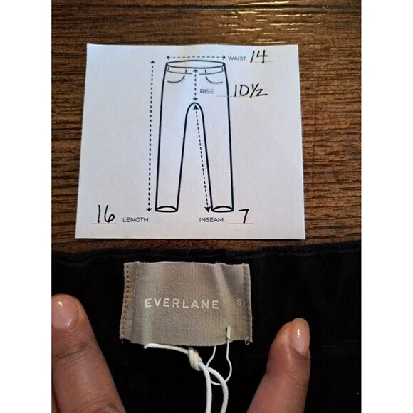 Everlane Elastic Waist Shorts Womens Size Small S Black Golfing Golf - Picture 5 of 6